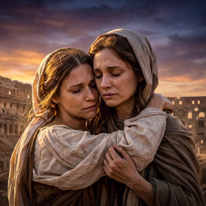 Catholic Courage Leadership: Perpetua and Felicity Joy in the Arena